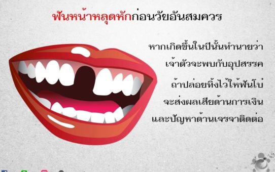 ฟันหน้าหลุกหักก่อนวัยอันสมควร